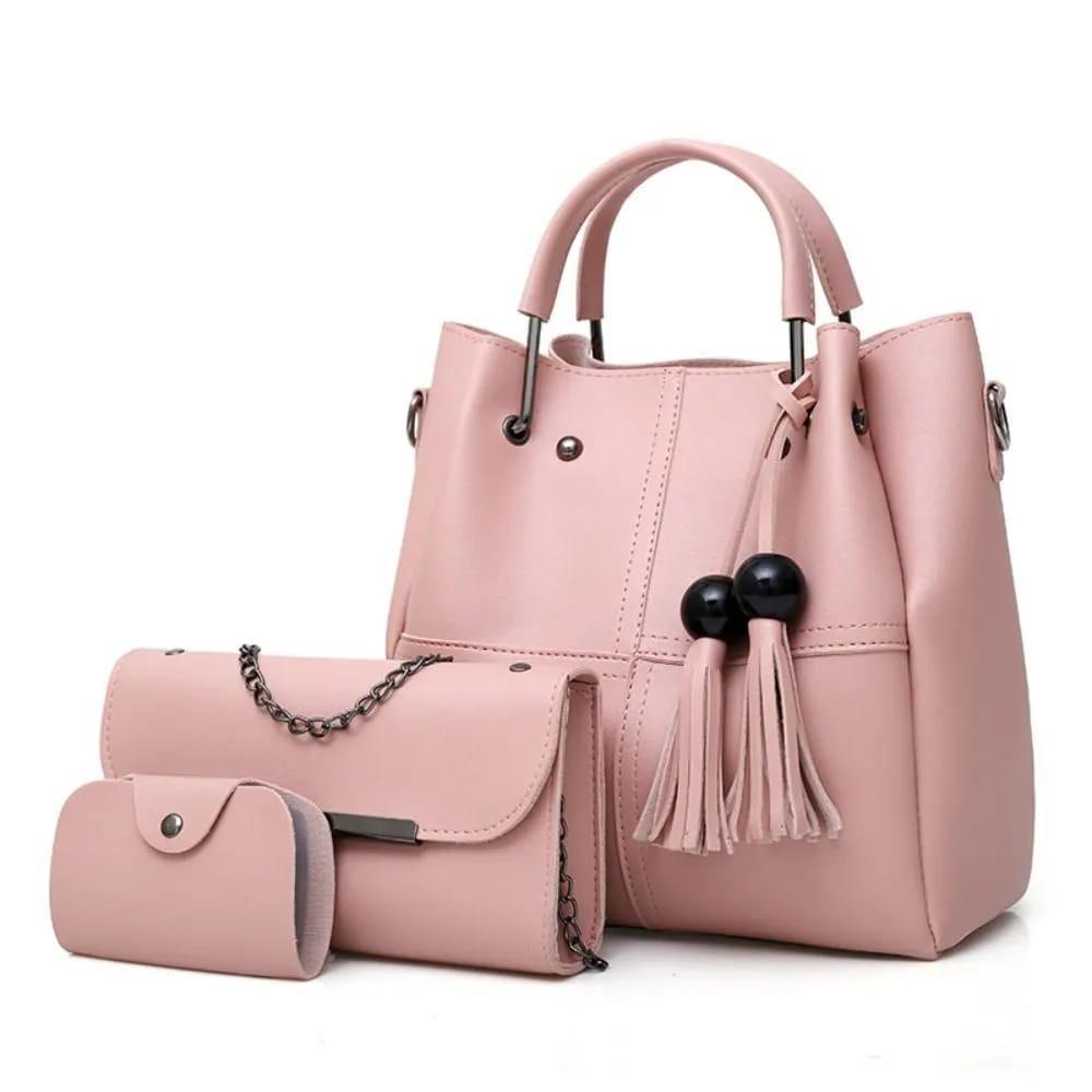 3PCS WOMEN'S LEATHER SHOULDER BAG