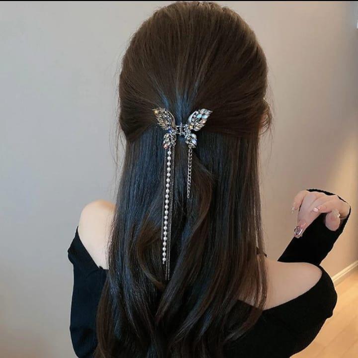 Beautiful Rhinestone butterfly hair claw