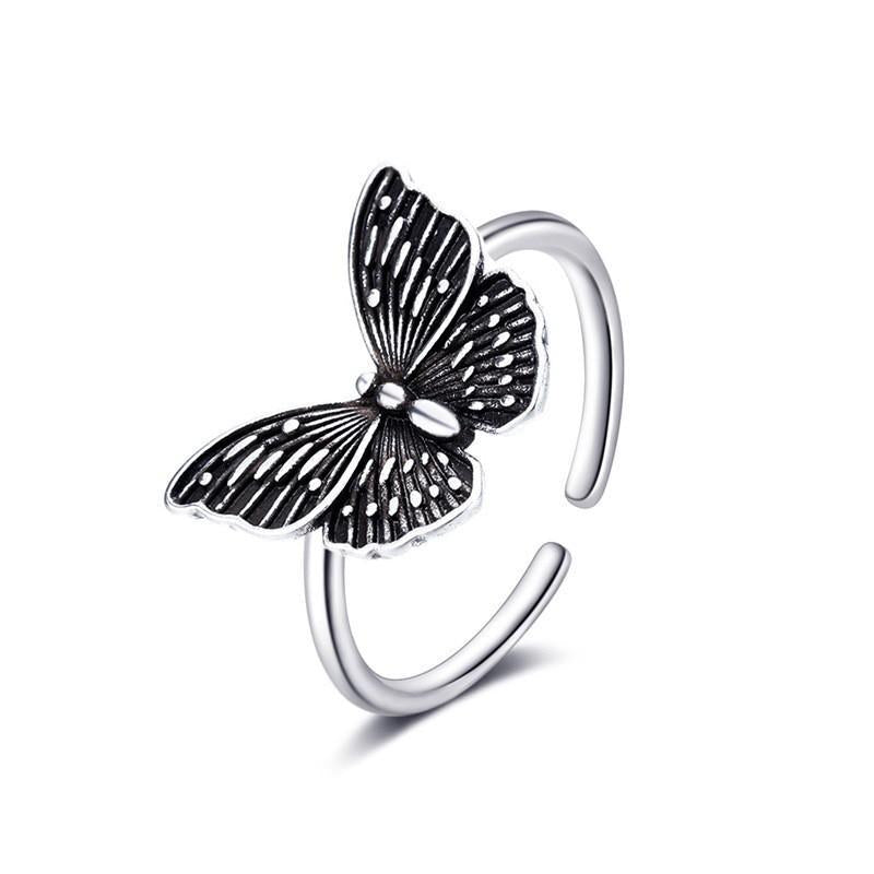 Butterfly adjustable ring for girls