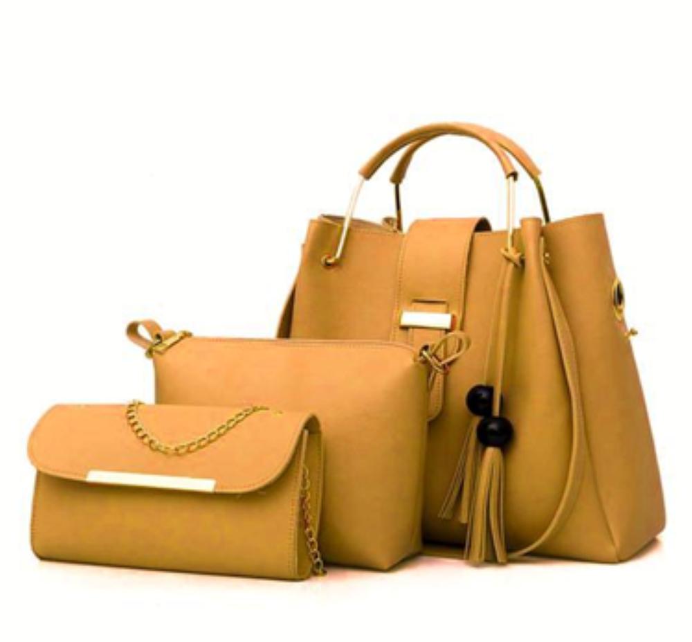 3Pcs women's leather handbag