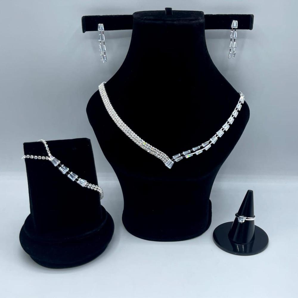 Silver plated necklace set