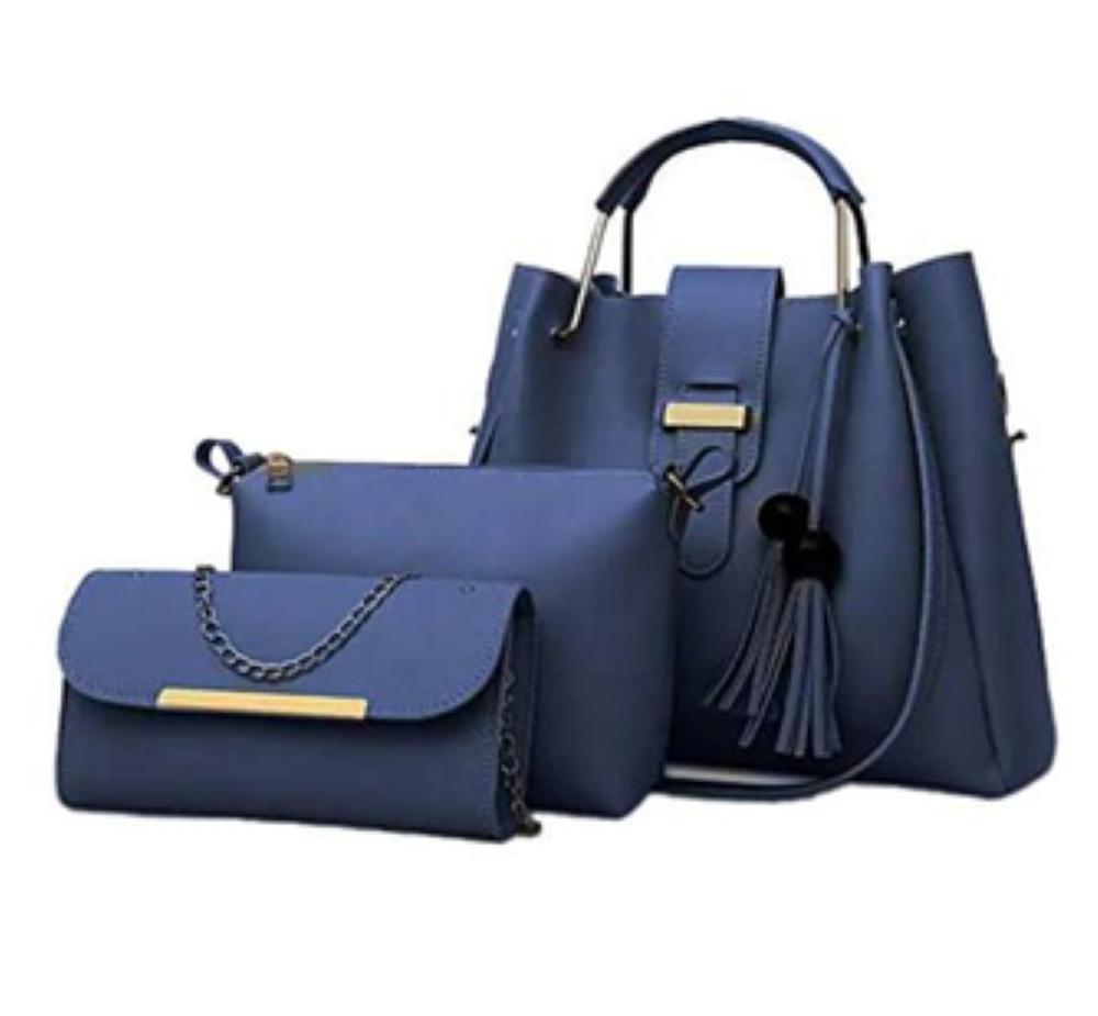 3 Pcs women's leather handbag