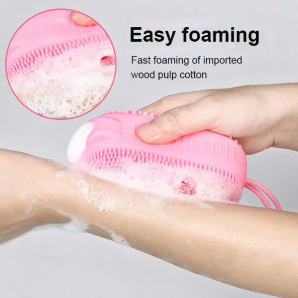 Super Soft Silicon Bubbles Bath Brush | Body Scrubber Bath Sponge Exfoliating Body Brush (random Color)