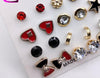 Trendy stones ear studs pack of 12