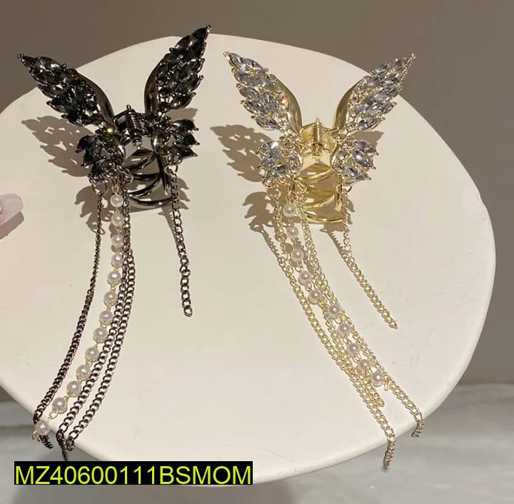 Beautiful Rhinestone butterfly hair claw