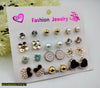 Elegant earring set of 12