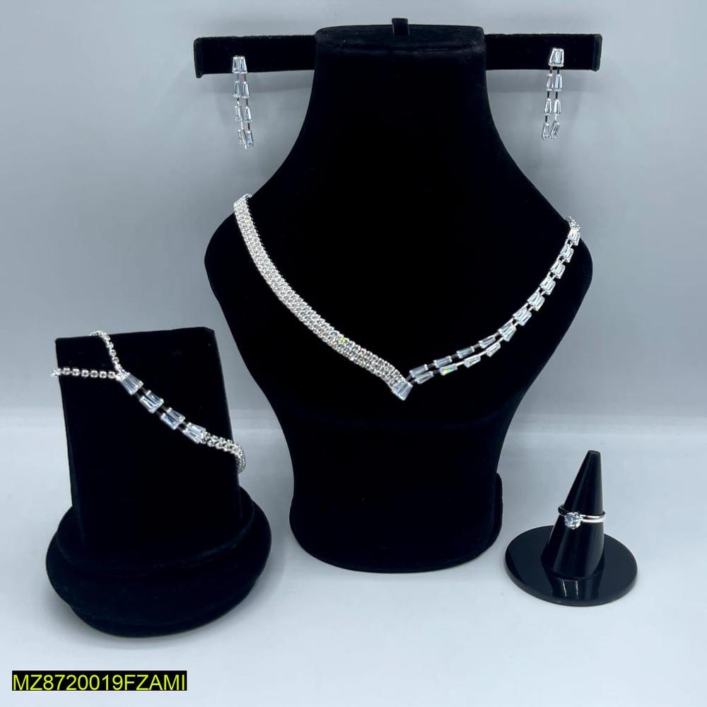 Silver plated necklace set