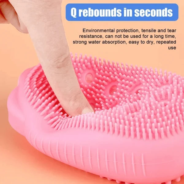 Super Soft Silicon Bubbles Bath Brush | Body Scrubber Bath Sponge Exfoliating Body Brush (random Color)