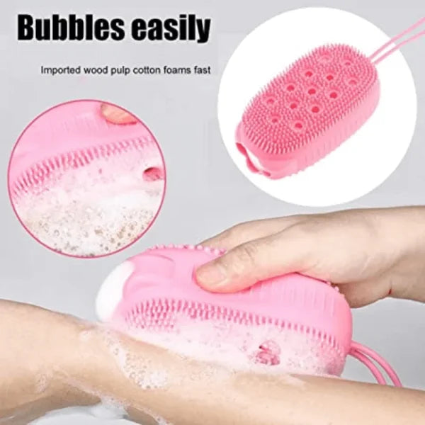 Super Soft Silicon Bubbles Bath Brush | Body Scrubber Bath Sponge Exfoliating Body Brush (random Color)