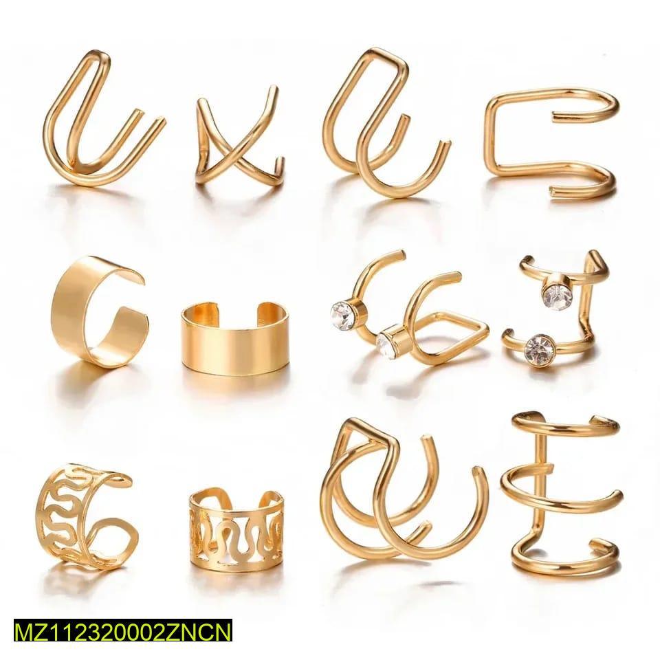 Gold plated earcufs pair of 6