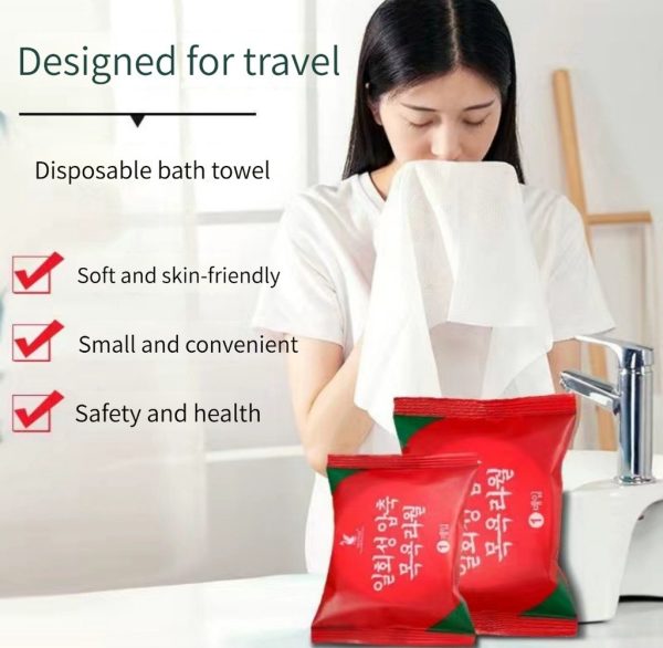 1 Pcs Of Compressed Bath Towels Disposable Face Towels Large Magical Towel Portable Travel Strong Water Absorption Large Travel Hotel Towels Size(70*140 Cm)