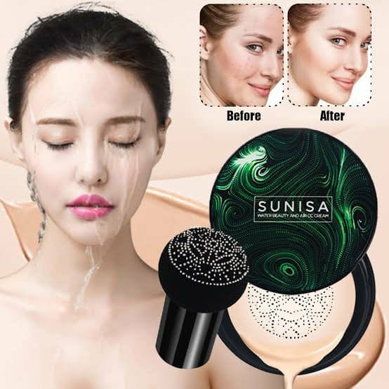 original SUNISA FOUNDATION MAQUILLAJE SUNISA AIR CUSHIONS MUSHROOM HEAD BASE CREAM CC BB CARE RADIANT MOISTURIZING FOUNDATION OIL CONTROL