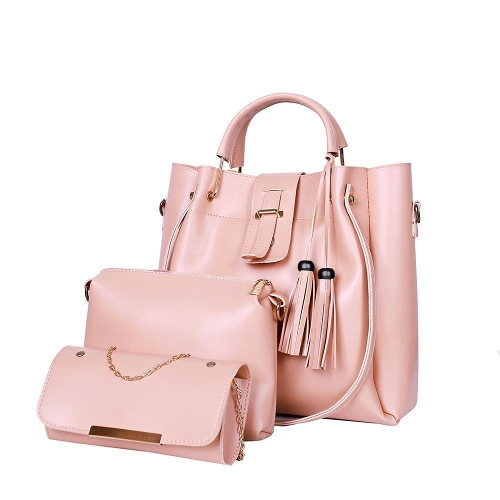 3Pcs women's leather handbag