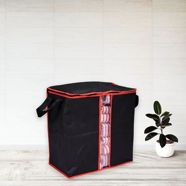 Blanket beg Home Storage Foldable Bag New Waterproof Oxford Fabric Bedding Pillows Quilt storage bag clothes storage bag organizer 100gsm Black