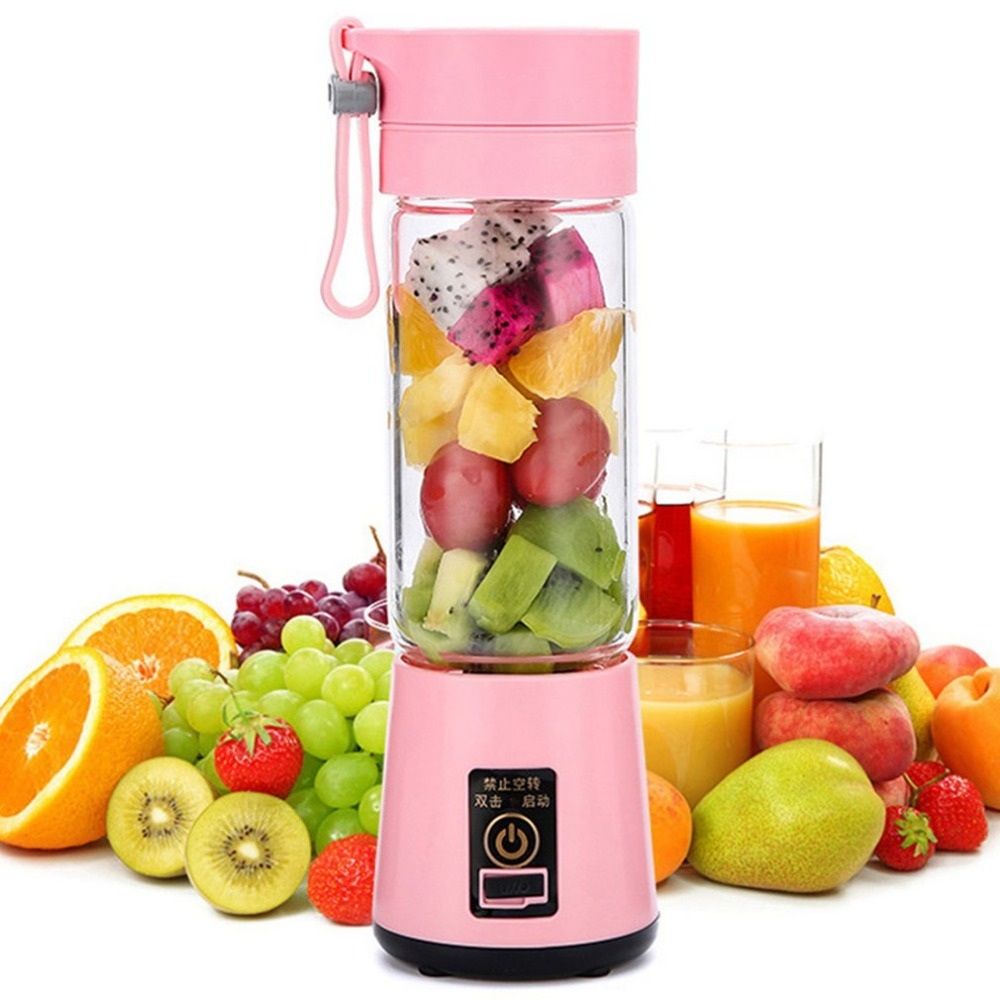 Juicer Blender 6 Blades USB Portable 380ml Mini Fruit Bottle Juicer Small Blender