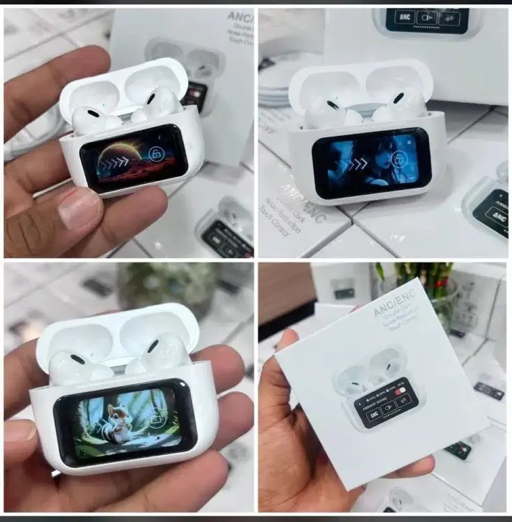 A9 Pro 2 Earbuds with LCD Tablet Airpods pro 2 with LCD touchscreen display bluetooth 5.3 for ios and android