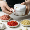 Mini Garlic Chopper Multifunctional Hand Held Vegetable Chopper Hand Pull String Food Chopper Manual Food Processor