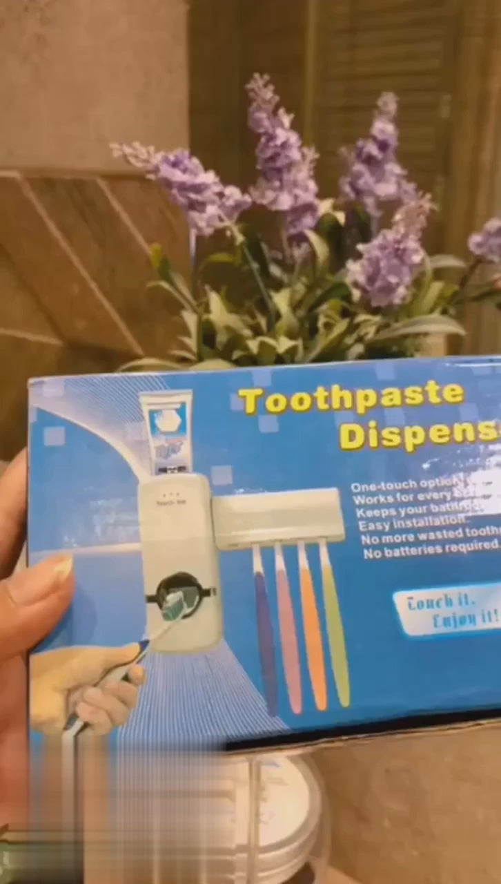 Toothpaste Dispenser Automatic Toothpaste Squeezer And Holder Set